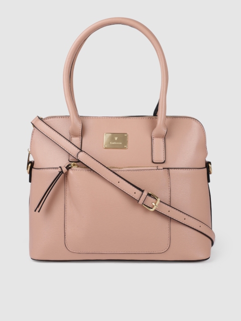 

Van Heusen Women Pink Solid Handheld Bag