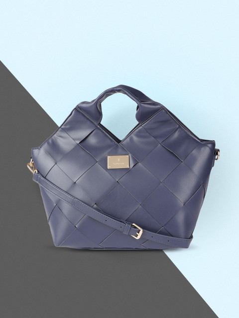 

Van Heusen Navy Blue PU Structured Handheld Bag