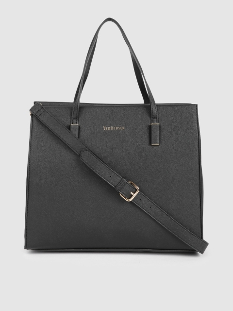 

Van Heusen Black PU structured Handheld bag
