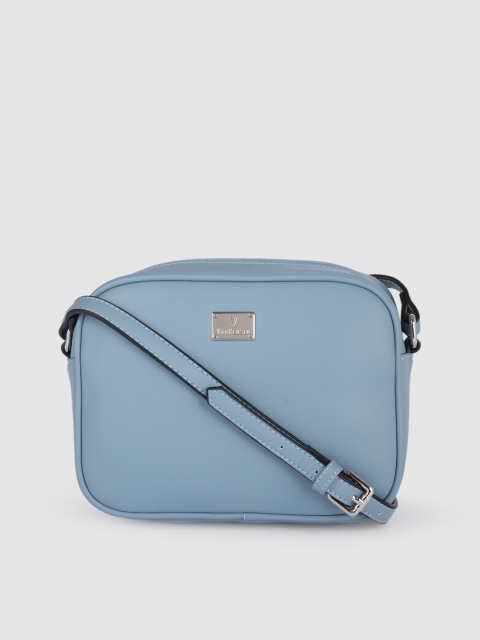 

Van Heusen Blue Solid PU Regular Structured Sling Bag