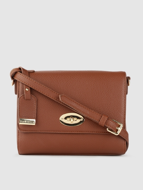 

Van Heusen Rust Solid PU Regular Structured Handheld Bag