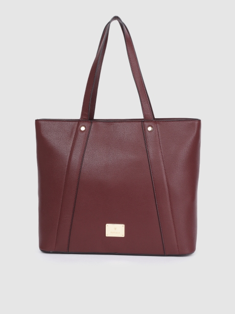 

Van Heusen Burgundy Solid Structured Shoulder Bag