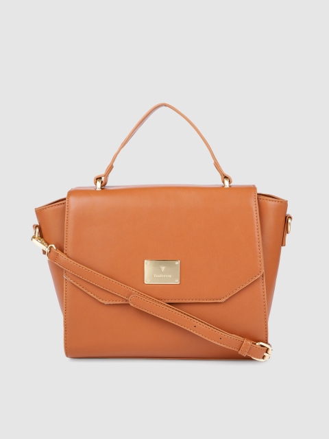 

Van Heusen Tan PU Structured Satchel