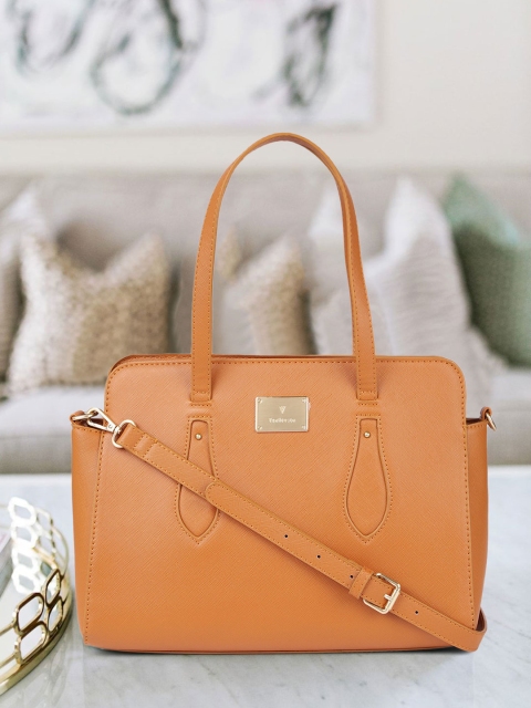 

Van Heusen Tan PU Structured Handheld Bag