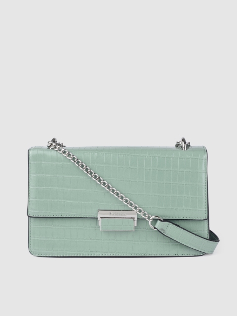 

Van Heusen Sea Green Animal Textured PU Small Animal Print Sling Bag
