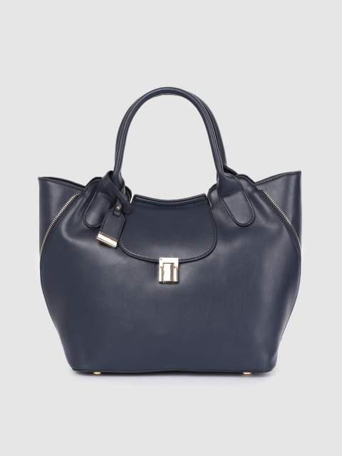

Van Heusen Navy Blue PU Structured Handheld Bag