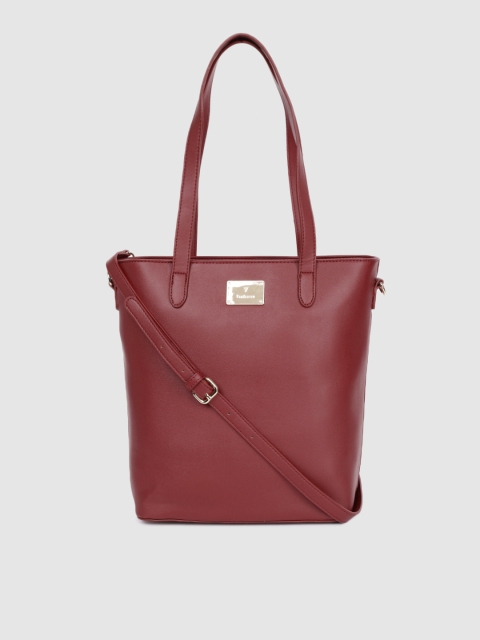 

Van Heusen Maroon Solid Structured Shoulder Bag