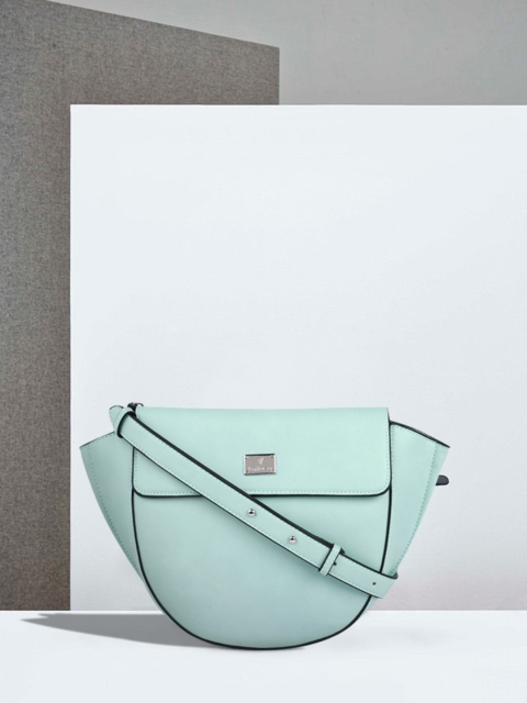 

Van Heusen Blue Solid Half Moon Sling Bag
