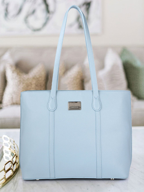 

Van Heusen Blue Solid Structured Shoulder Bag