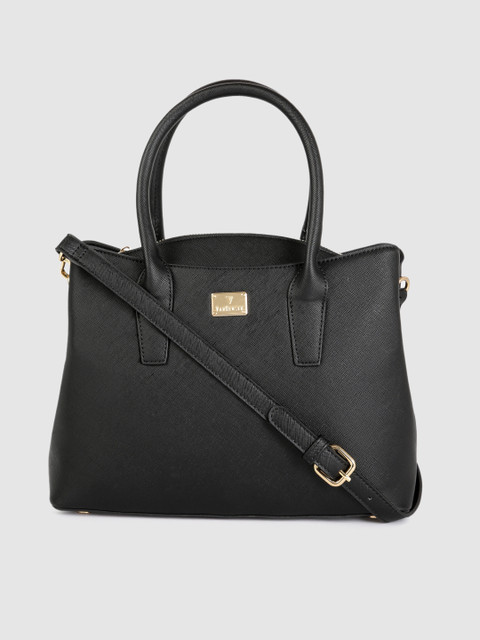 

Van Heusen Women Black Solid Structured Handheld Bag