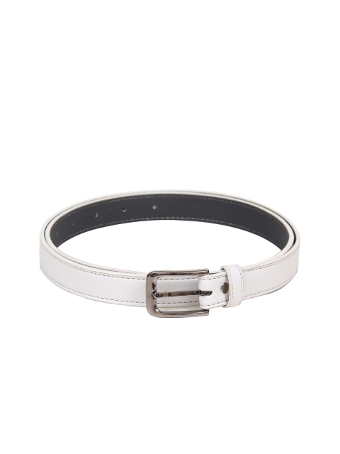 

Calvadoss Women White Textured PU Belt
