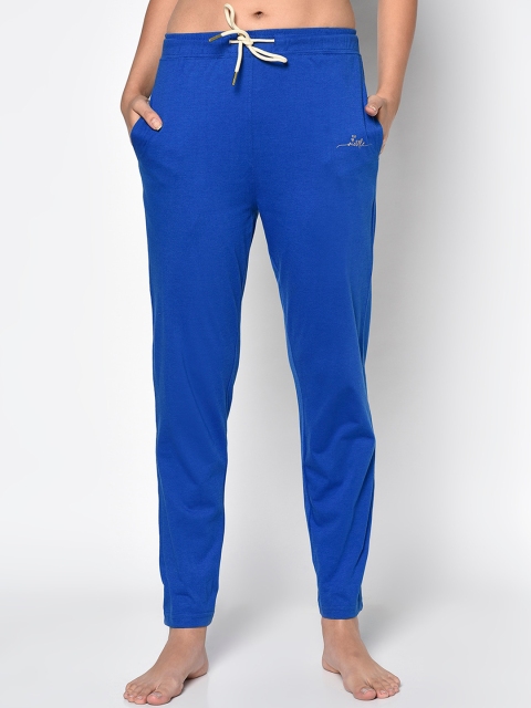 

METTLE Women Blue Solid Track Pants