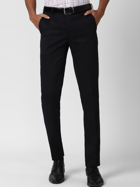 

Peter England Men Black Slim Fit Formal Trousers