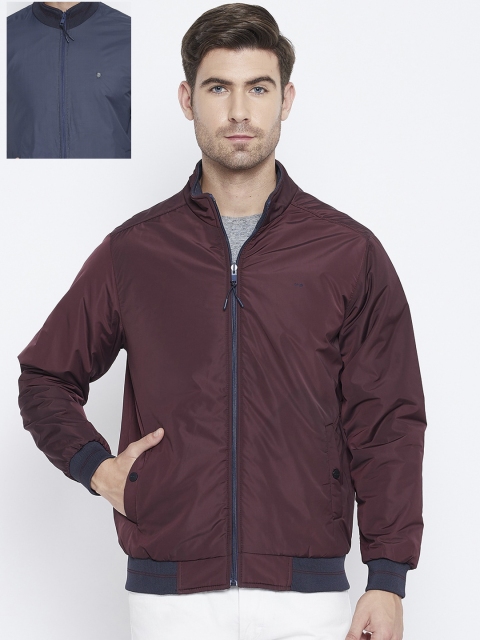 

Okane Men Burgundy Reversible Bomber Jacket