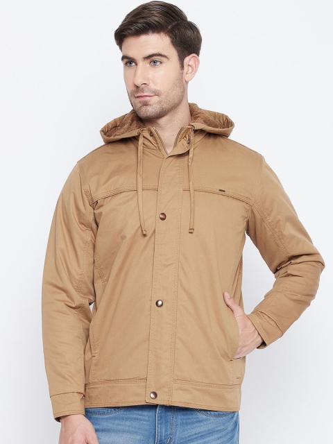 

Okane Men Khaki Lightweight Tailored Jacket with Embroidered