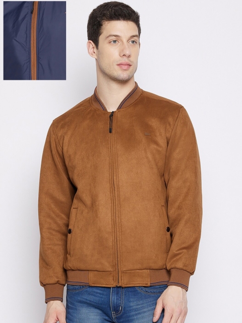 

Okane Men Tan Reversible Bomber Jacket