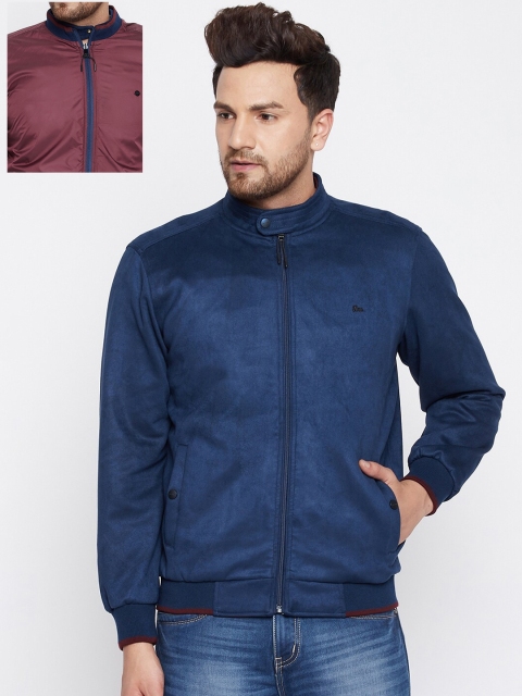 

Okane Men Blue Reversible Bomber Jacket
