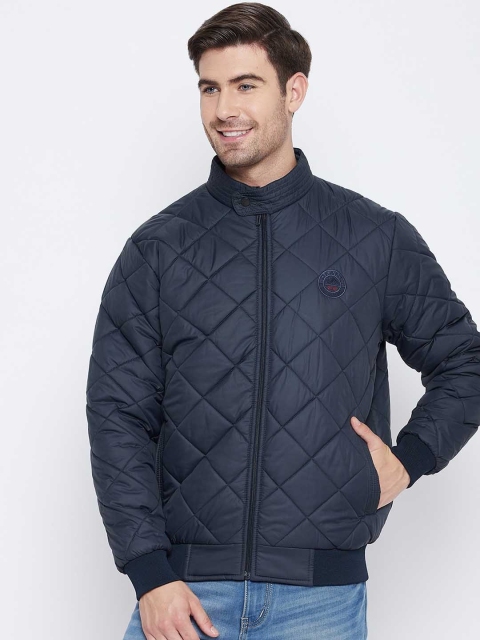 

Okane Men Navy Blue Lightweight Quilted Jacket