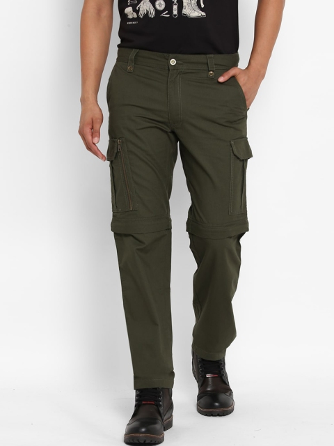 

Royal Enfield Men Olive Green Cargos Trousers