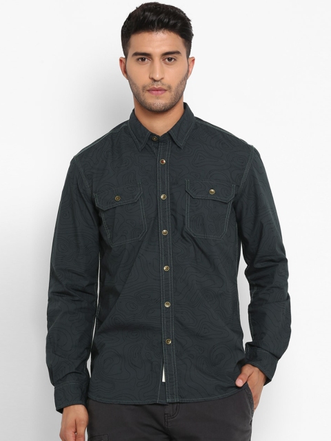 

Royal Enfield Men Charcoal Opaque Casual Shirt