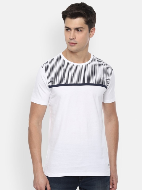 

VAN HEUSEN DENIM LABS Men White & Black Printed T-shirt