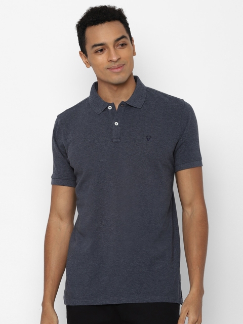 

Allen Solly Men Grey Polo Collar Pure Cotton T-shirt