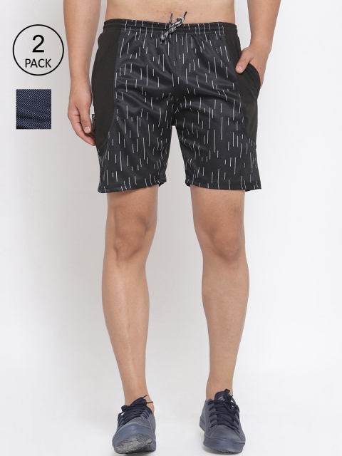 

KLOTTHE Men Set of 2 Regular Shorts, Blue