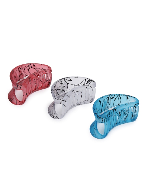 

AccessHer Women Set of 3 Acrylic Claw Clips, White
