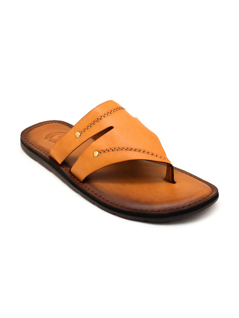 

TRENDS & TRADES Men Orange & Beige Comfort Sandals