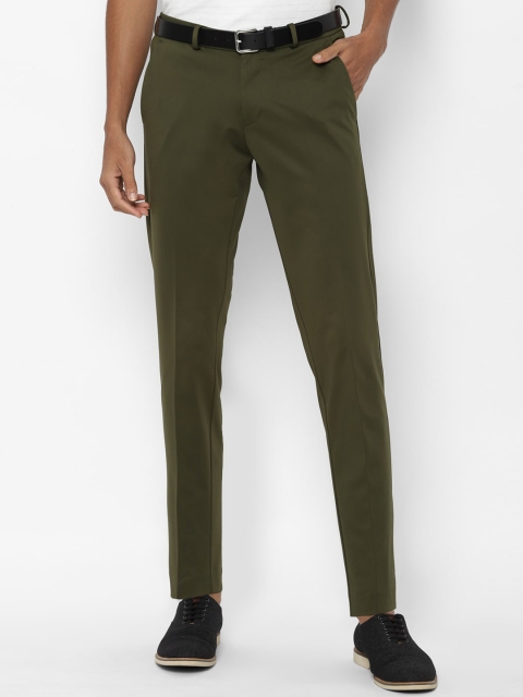 

Allen Solly Men Olive Green Slim Fit Trousers