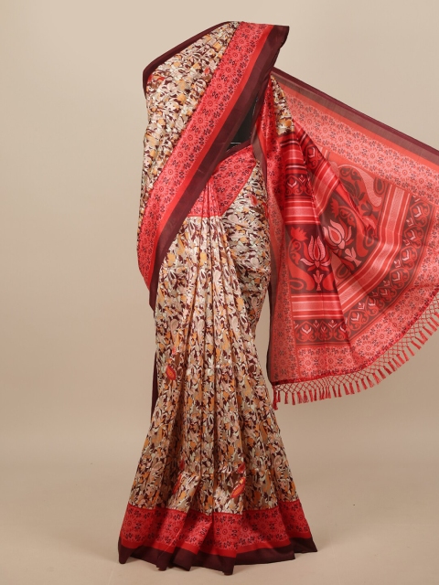 

Pothys Multicoloured Floral Printed Saree, Multi