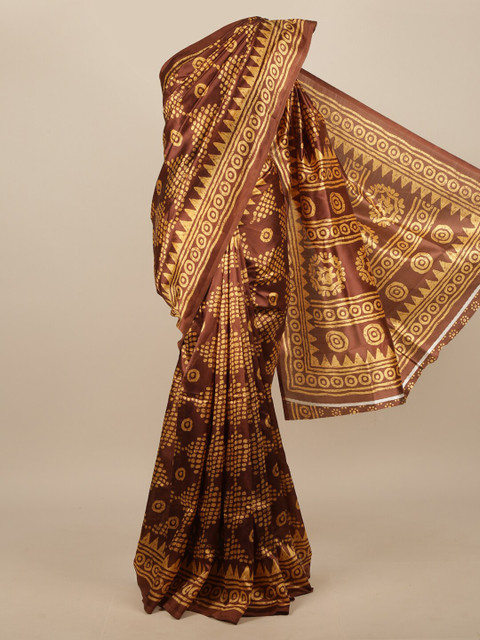 

Pothys Women Brown Printed Saree