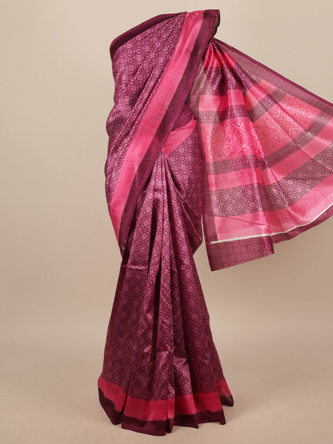 

Pothys Purple & Pink Ethnic Motifs Saree