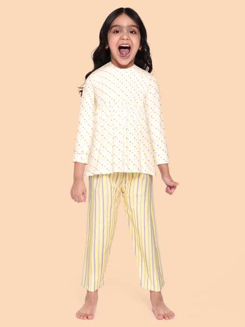 

YK Girls Multicoloured Printed Night Suit, Multi