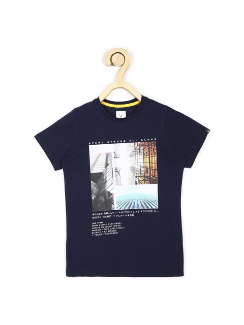 

Allen Solly Junior Boys Navy Blue Printed T-shirt