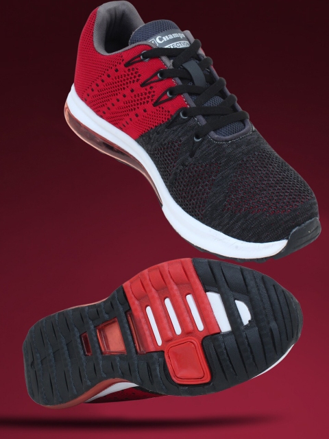 

Champs Men Black & Red PARIS-ON-GYRD Mesh Regular Running Shoes