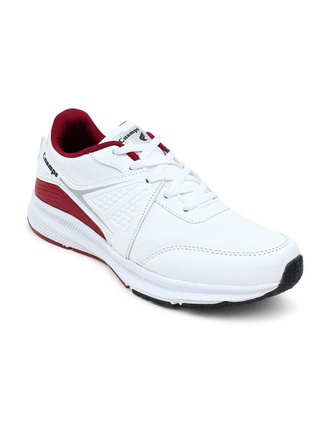 

Champs Men White & Maroon Running Non-Marking Shoes
