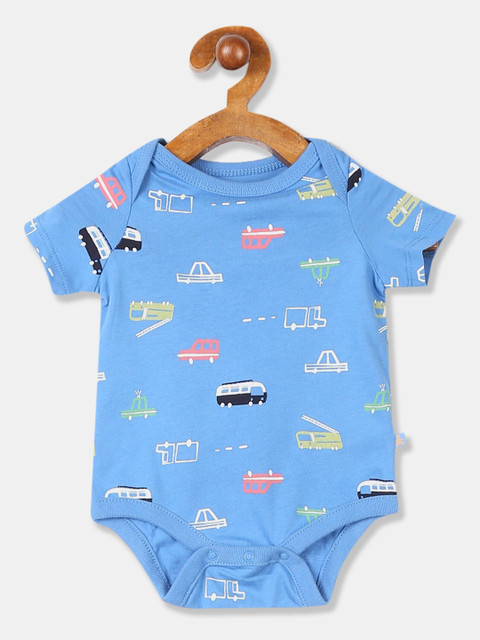 

GAP Infant Boys Blue Printed Cotton Jersey Bodysuit