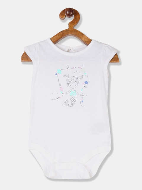 

GAP Boys White Printed Cotton Bodysuit