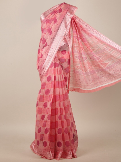 

Pothys Pink & White Saree