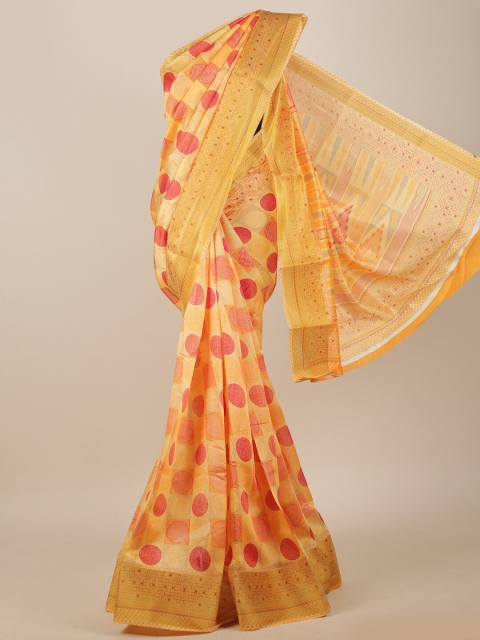 

Pothys Yellow & Pink Saree
