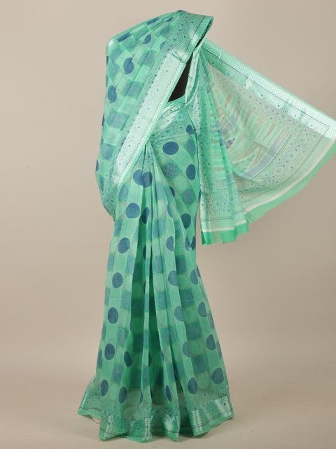 

Pothys Sea Green & Blue Saree