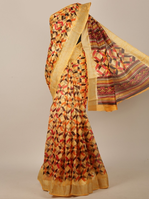 

Pothys Yellow & Brown Saree