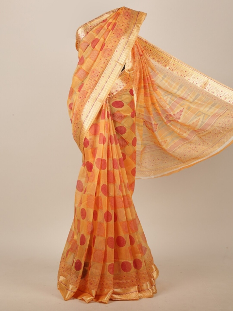 

Pothys Orange & Red Saree