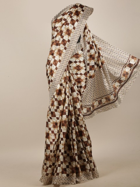 

Pothys Brown & Off White Saree