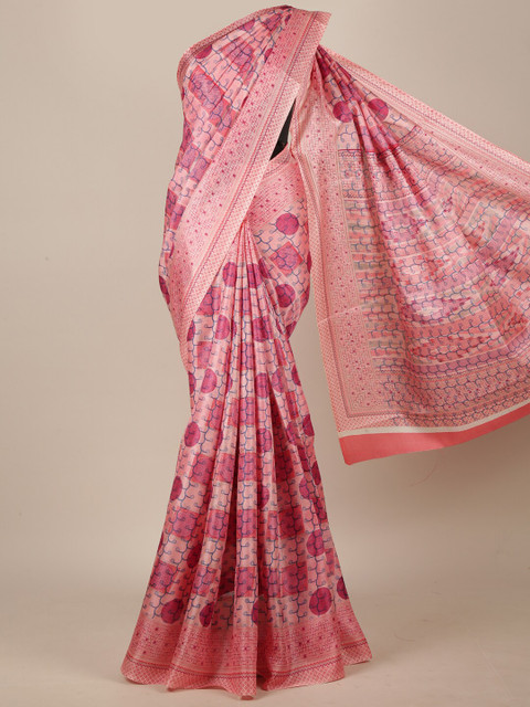 

Pothys Peach-Coloured & Pink Saree