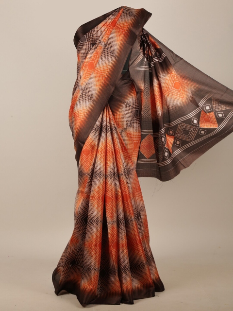 

Pothys Brown & Orange Saree