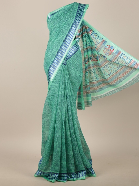 

Pothys Sea Green & Blue Saree