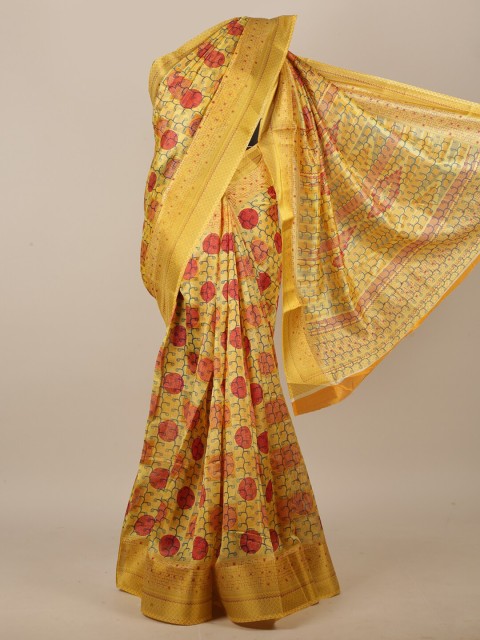 

Pothys Yellow & Red Saree
