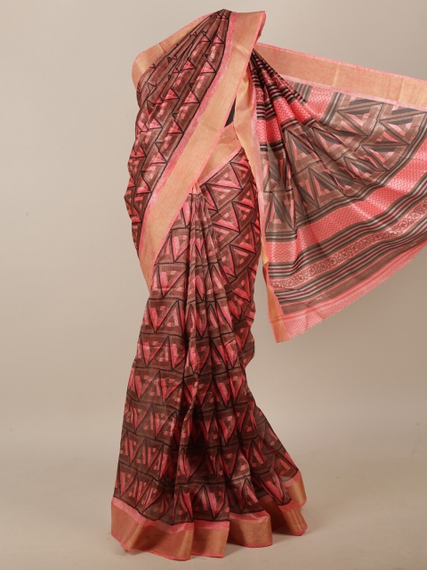 

Pothys Pink & Brown Saree